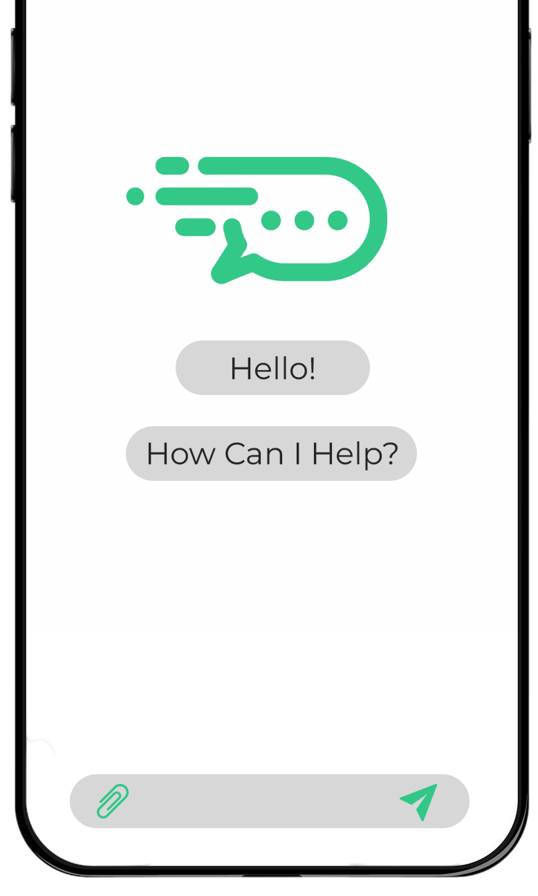 Mobile phone showing TAPPIN live chat